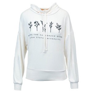 Women's Utah State 'Where the Sagebrush Grows' Cowl Neck Long-Sleeve T-Shirt